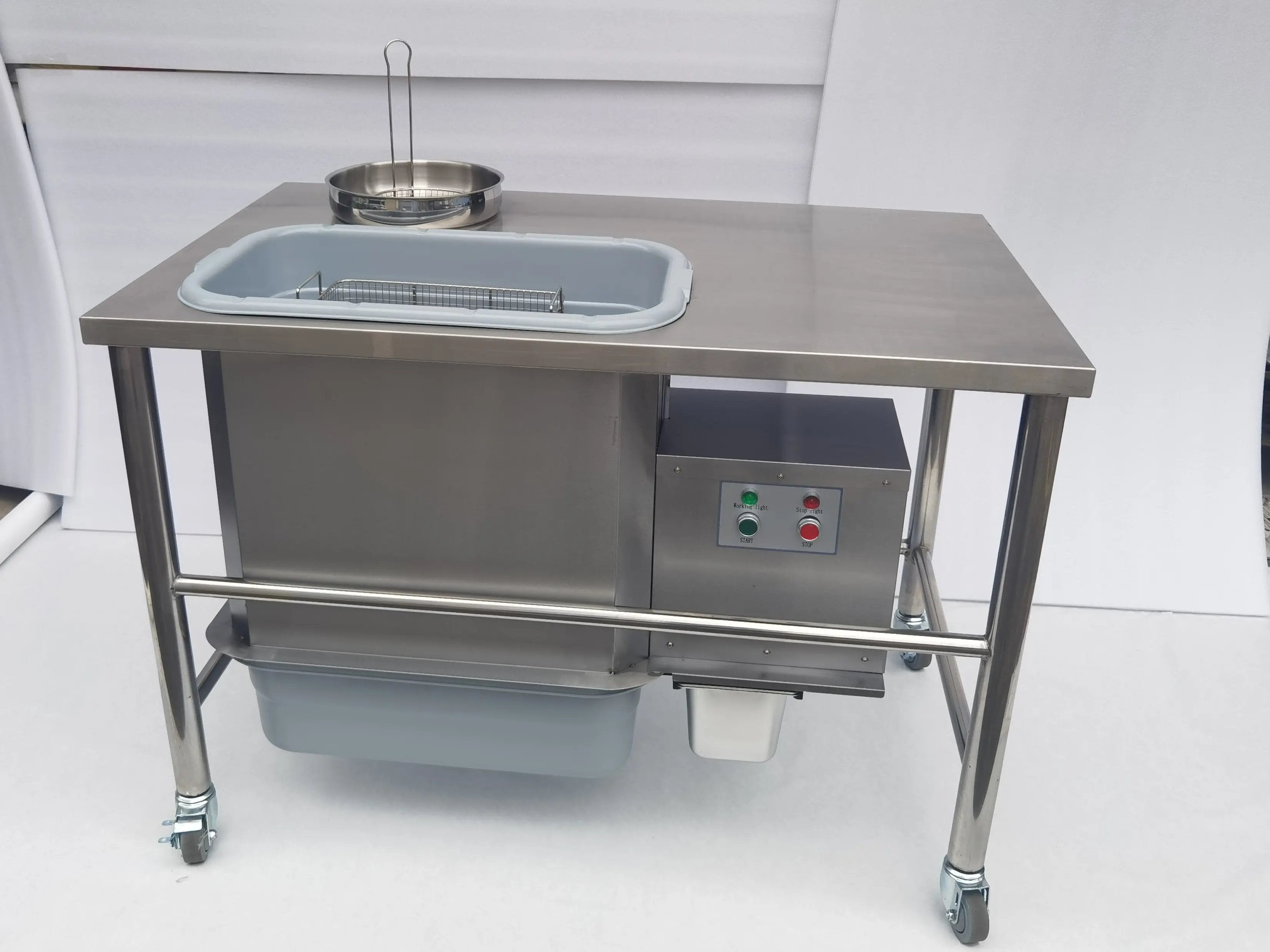 Silent Electric Breading Table for Fried Chicken with Automatic Flour Sifter BT-1E(Upgraded to Food-Grade Plastic Bowl) TENSHINE