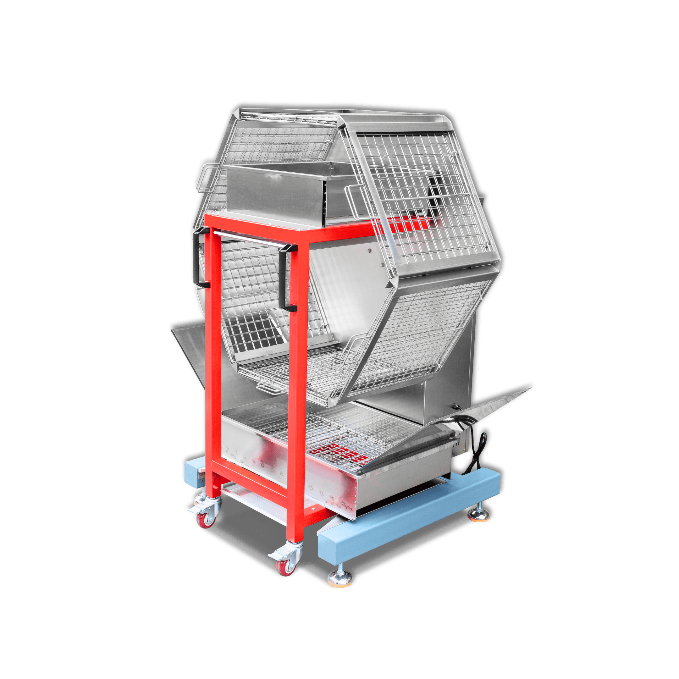 Automatic Charcoal Rotisserie Chicken Oven for Roasting 24 Butterfly Chickens TFS-24C TENSHINE
