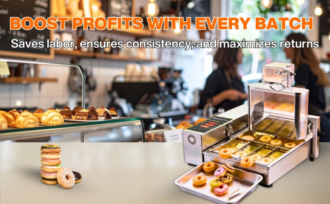 Boost profits in your cafe with the LBD-4 commercial mini donut maker ensuring consistent batches