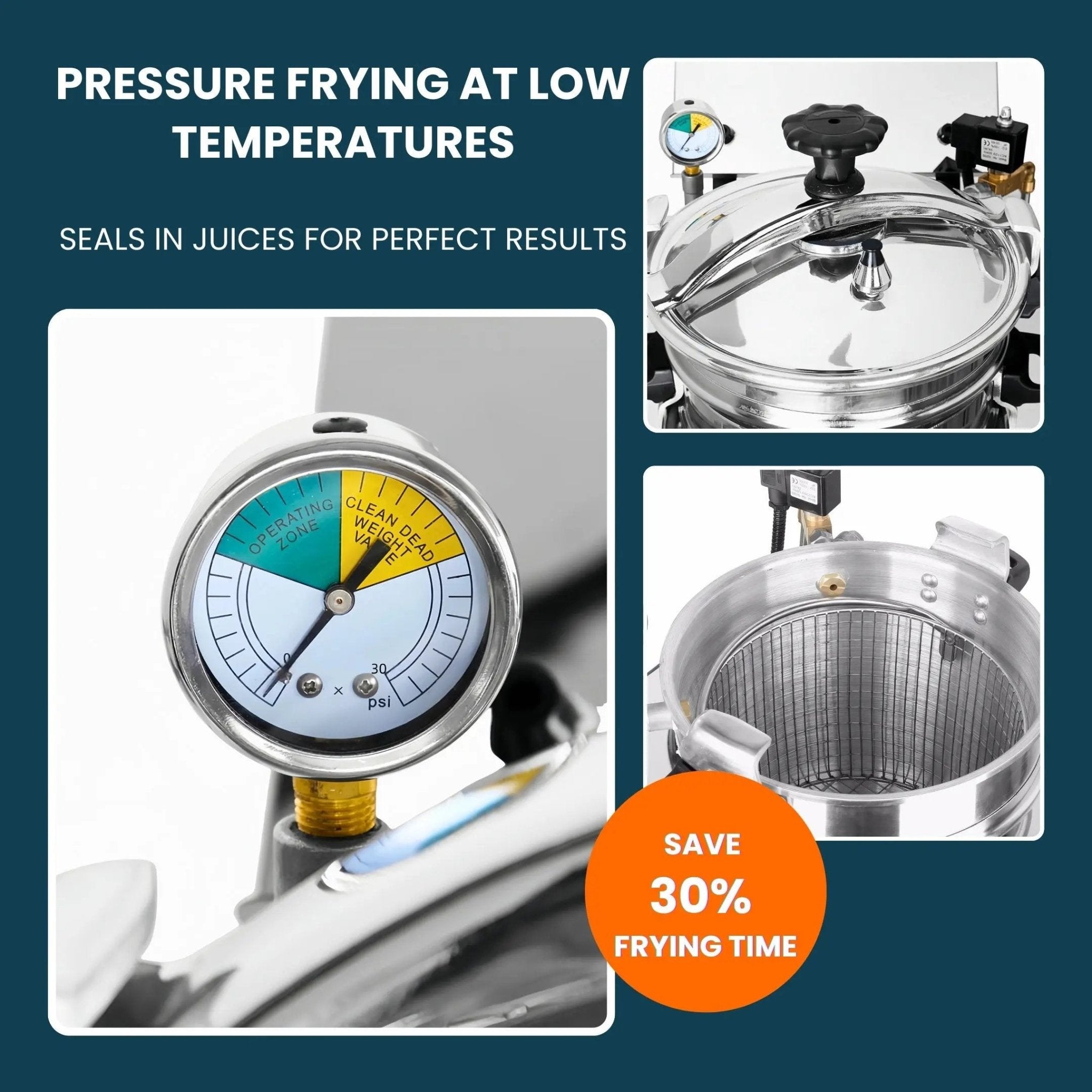 MDXZ - 16B Commercial Desktop Computer Control Panel Pressure Deep FryerPressure Fryer