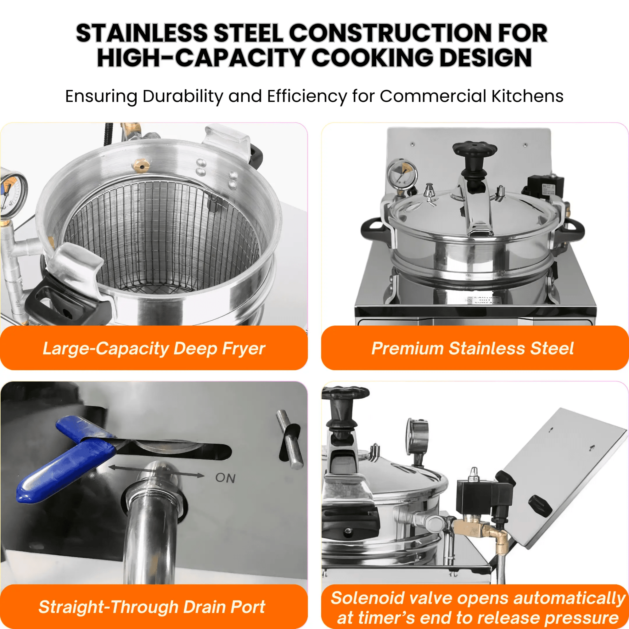 MDXZ16 Countertop Mechanical Electric Pressure Fryer 3KW 31lb/16LPressure Fryer