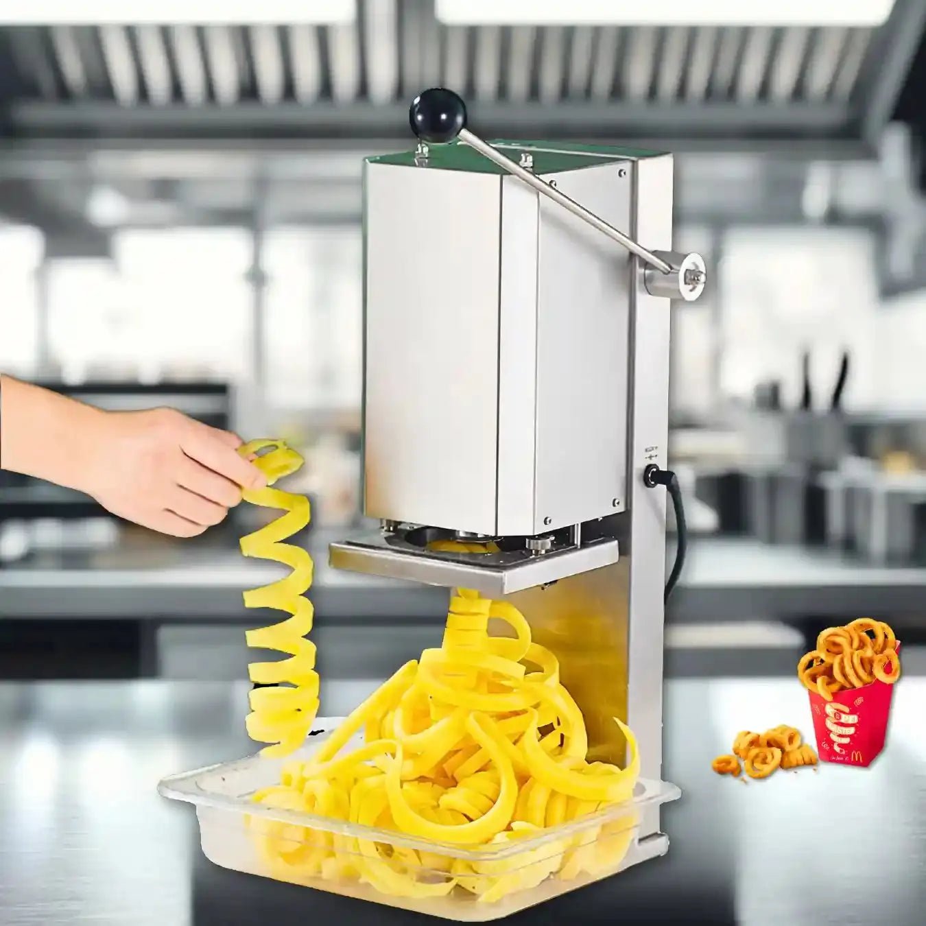 Boost Your Snack Shop's Efficiency with the High-Efficiency Electric Curly Fries Machine - Tenshine Foodservice Solutions