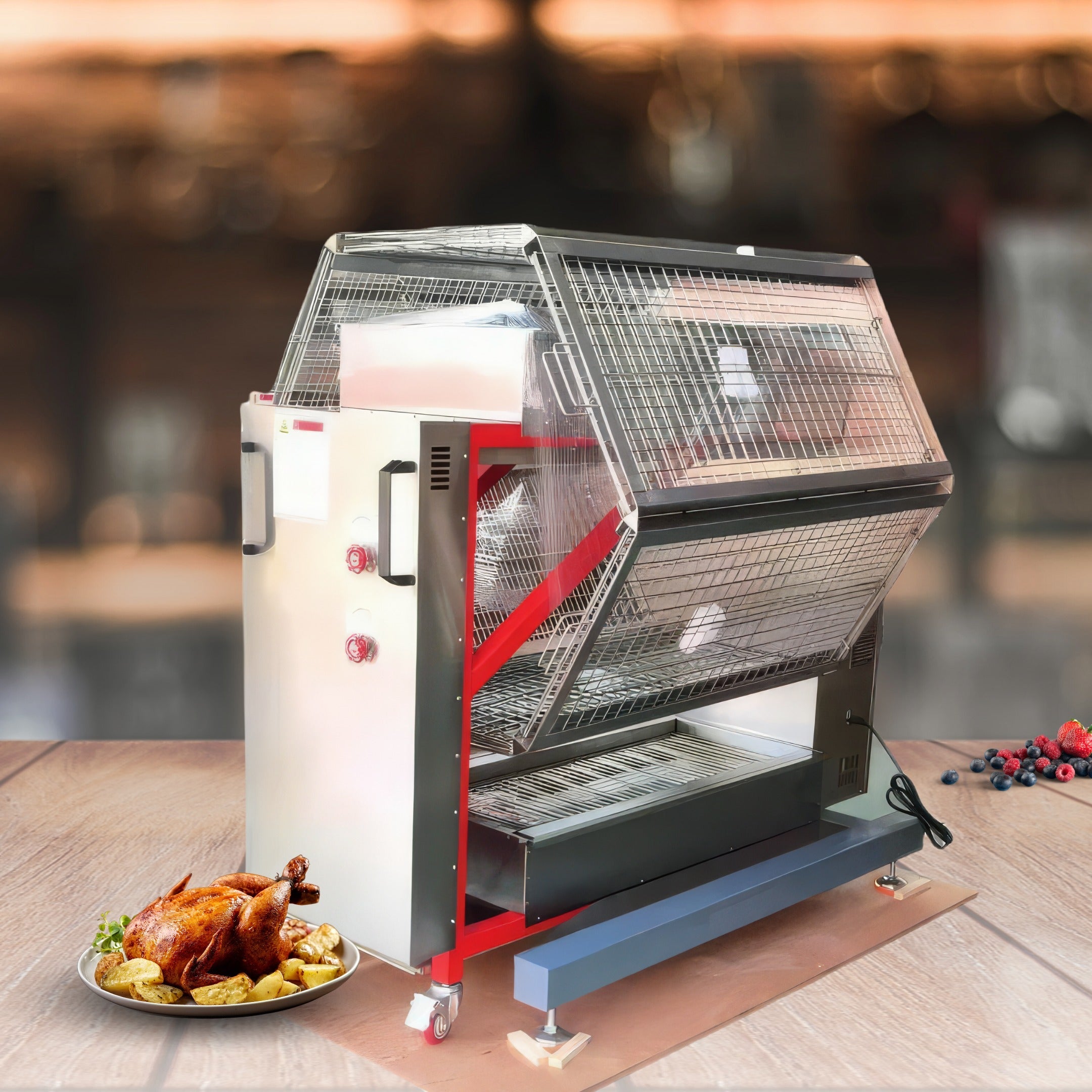 Automatic Charcoal Grill Chicken Rotisserie
