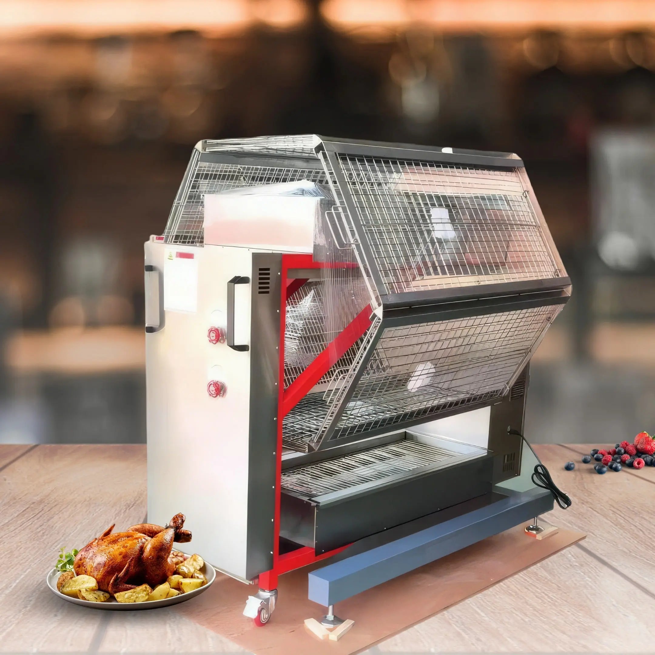 Automatic Charcoal Grill Chicken Rotisserie - Tenshine Foodservice Solutions
