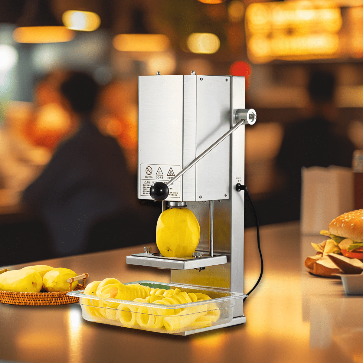 Affordable commercial kitchen equipment and electric potato cutter for small businesses