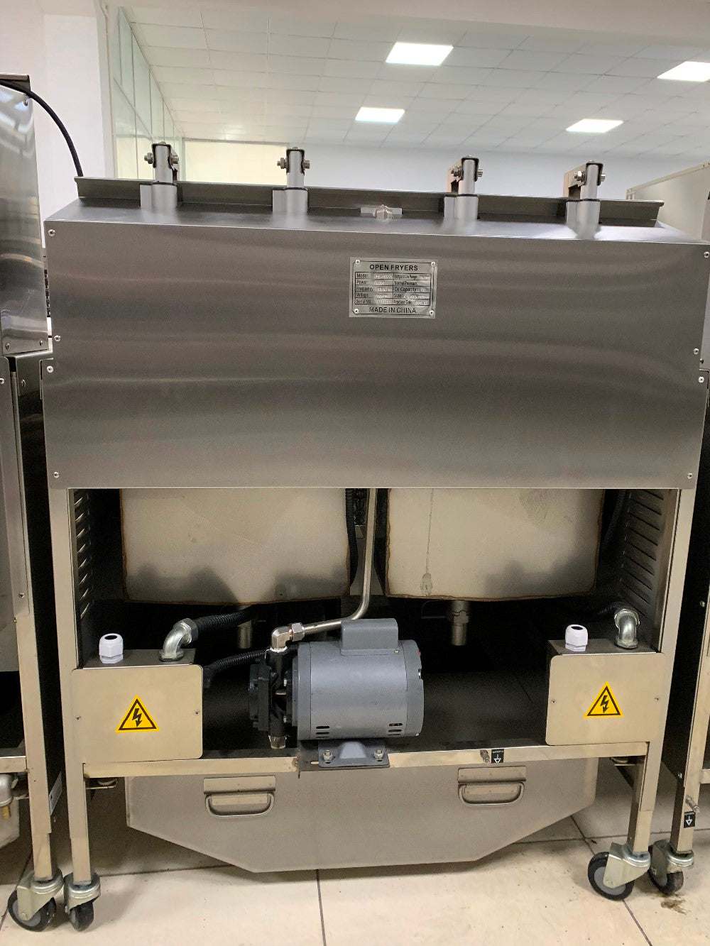 Auto Lift Dual Tank Electric Deep Fryers with Oil Filtration System OFE-H322