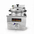 Front view of the 16L commercial countertop electric pressure fryer MDXZ-16B on a white background, featuring premium stainless steel and smart digital panel.
