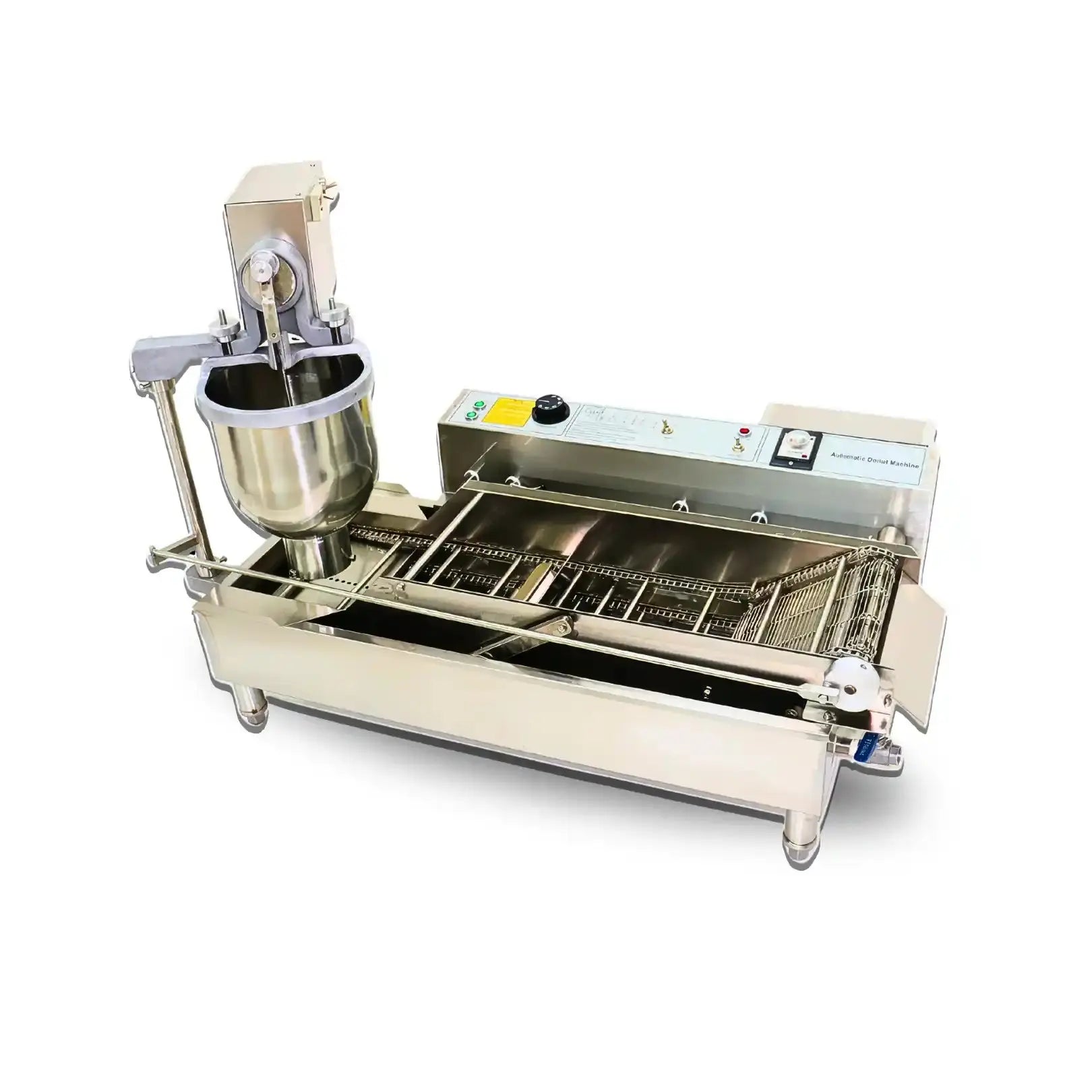 2 Rows Auto Doughnut Maker | Commercial Automatic Donut Maker Machine | 7L Hopper | 3 Mold Sizes | Intelligent Control Panel | T - 100Auto Doughnut Maker
