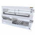 Front view of the 3-zone food warming display cabinet showing independent heating controls for professional kitchens.