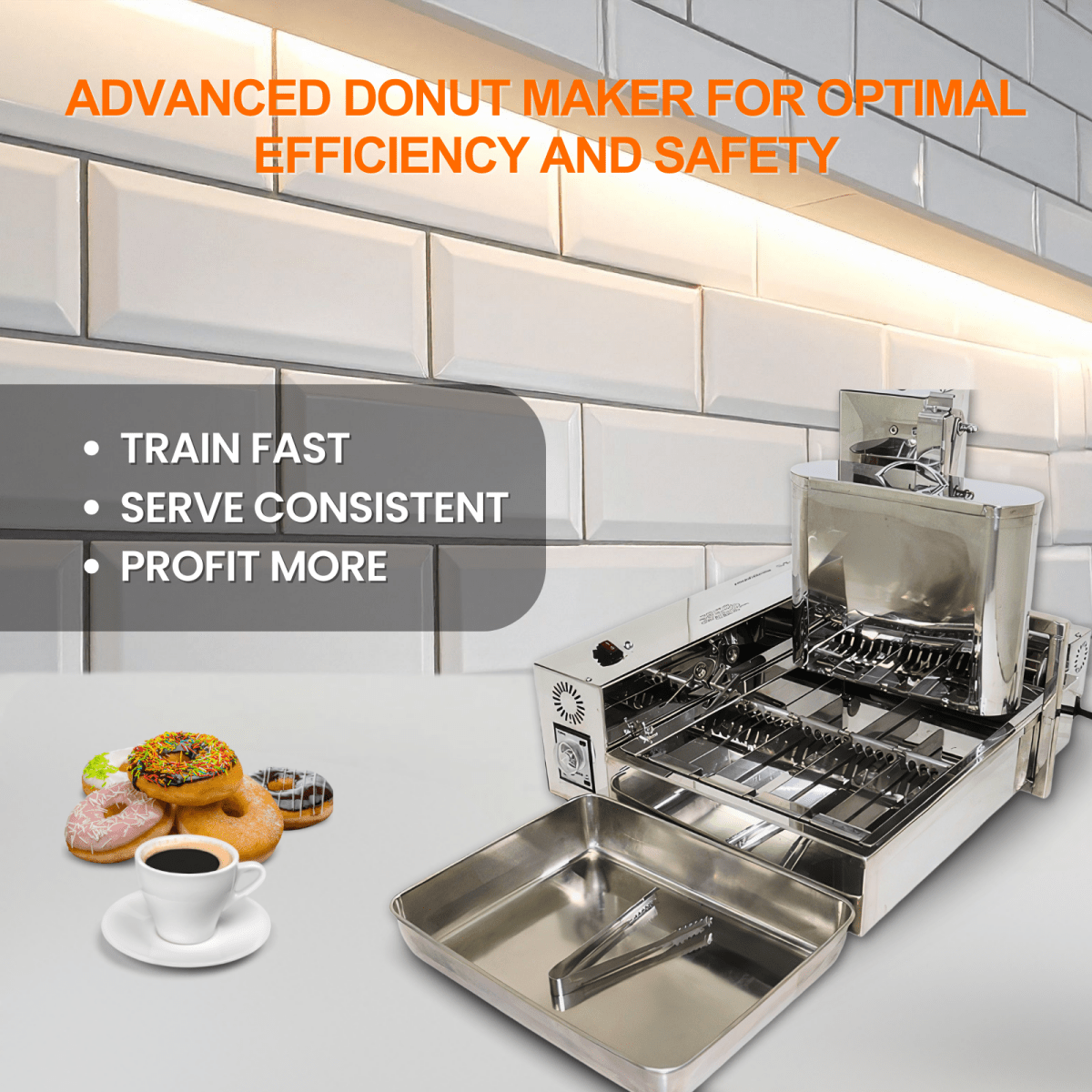 Profitable mechanical automatic mini donut maker for coffee shops and events