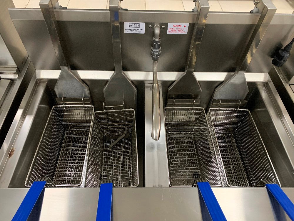 Auto Lift Dual Tank Electric Deep Fryers with Oil Filtration System OFE-H322