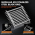 1mm thickened 420 stainless steel crinkle cutter blade grid with individually replaceable blade strips