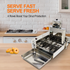 High speed mechanical donut fryer producing fresh mini donuts in 4 rows for commercial kitchens