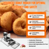 Advanced mechanical commercial donut fryer with 5-level thickness adjustment and safety drain