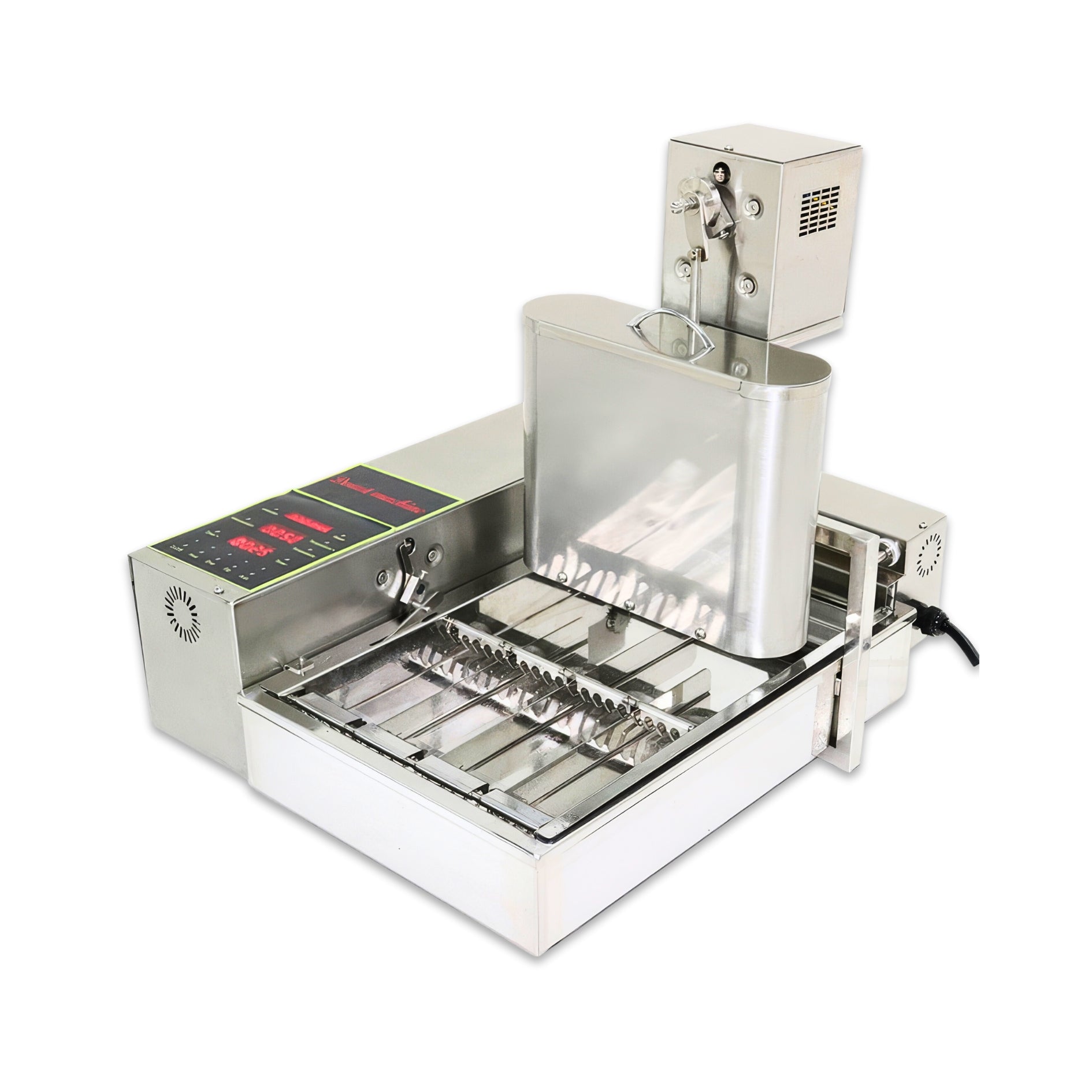 4 Row Auto Doughnut Maker with Intelligent Control Panel Adjustable Thickness Fryer LBD-4U