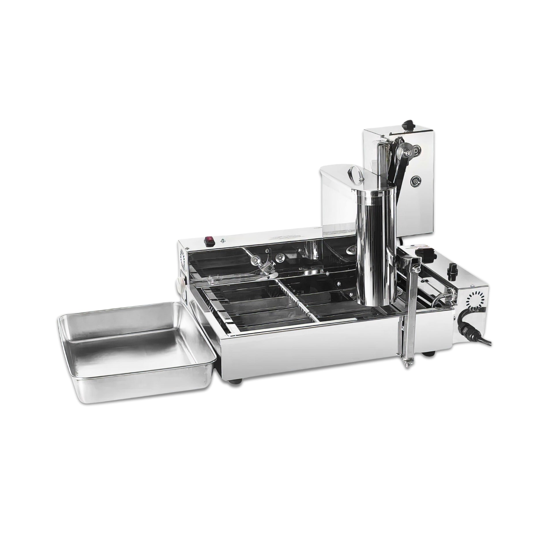 4 Row Auto Doughnut Maker with Mechanical Control Panel  Adjustable Thickness Fryer LBD-4