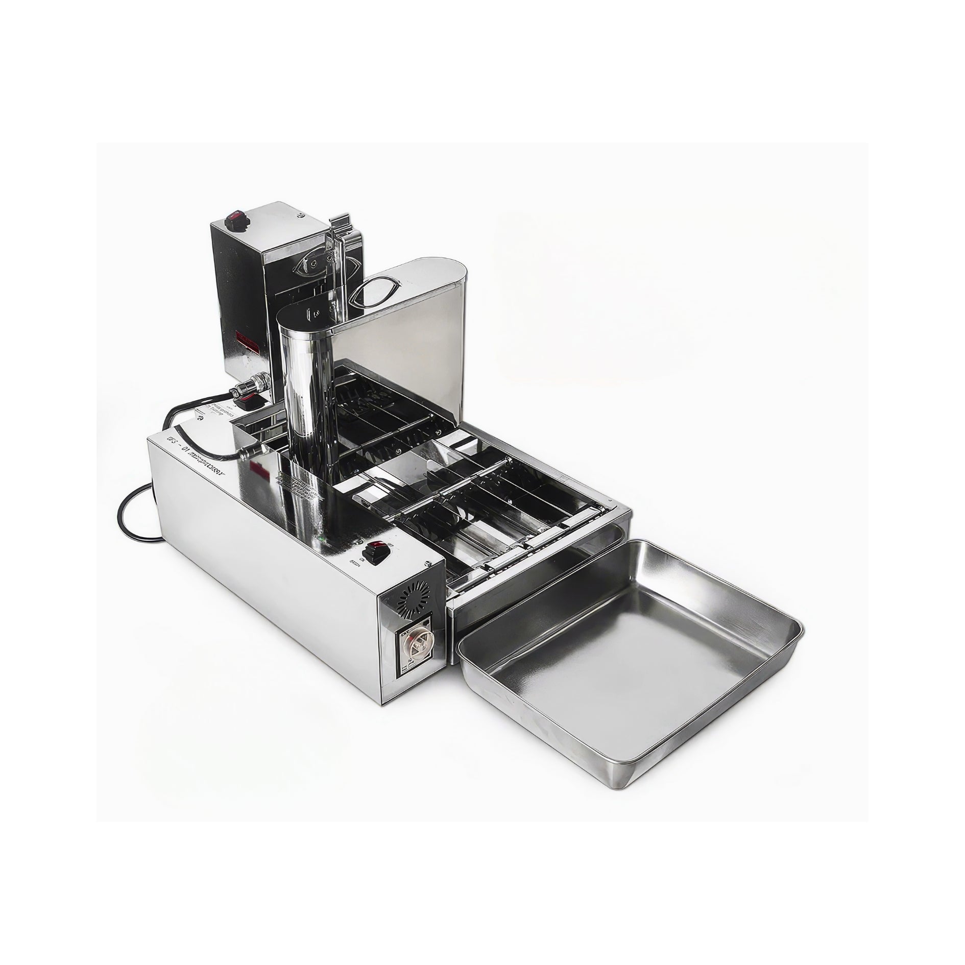 4 Row Auto Doughnut Maker with Mechanical Control Panel  Adjustable Thickness Fryer LBD-4