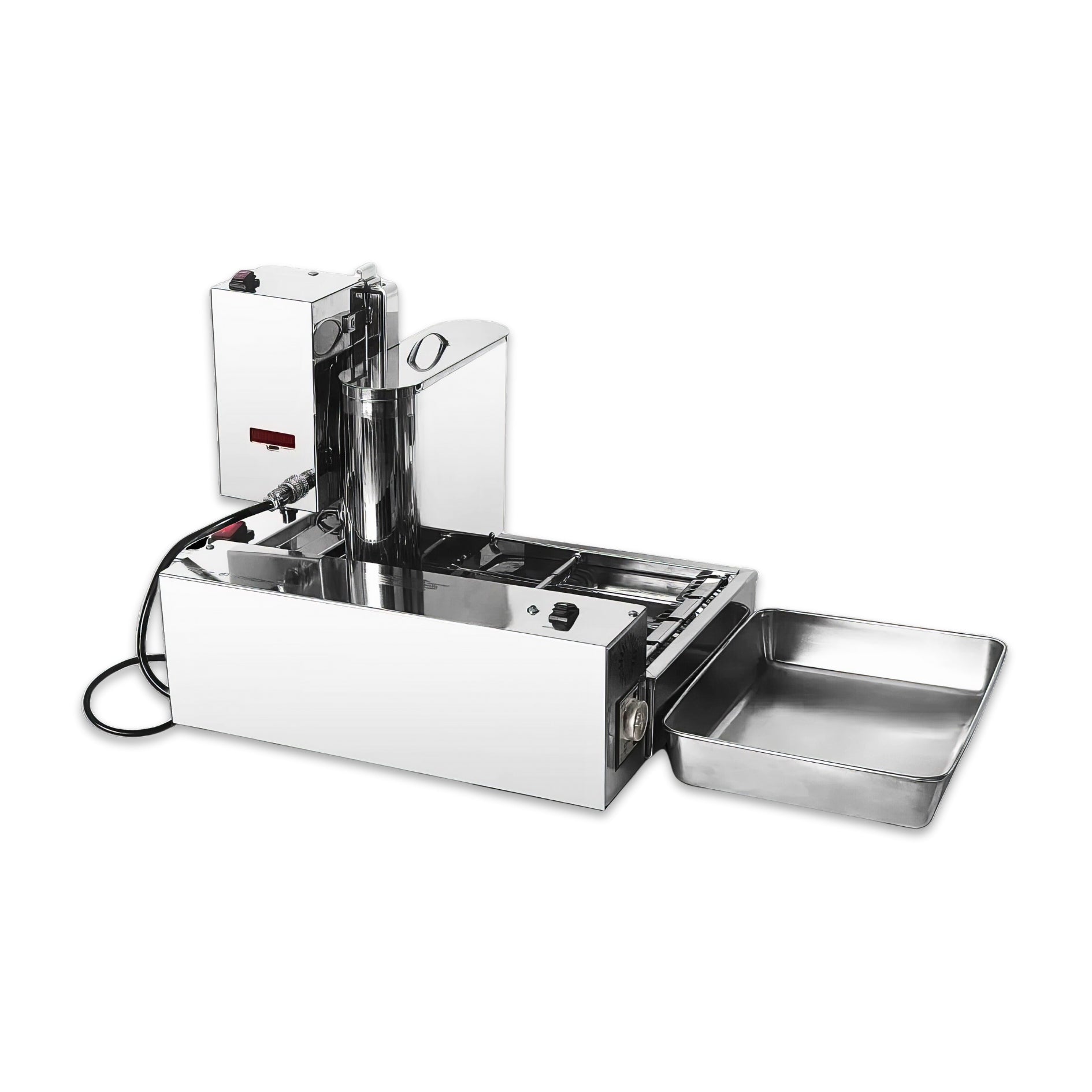 4 Row Auto Doughnut Maker with Mechanical Control Panel  Adjustable Thickness Fryer LBD-4