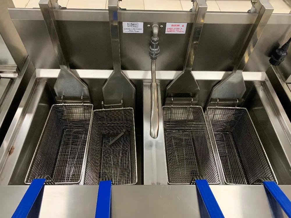 Auto Lift Dual Tank Electric Deep Fryers with Oil Filtration System OFE - H322Dual Tank Open Deep Fryer