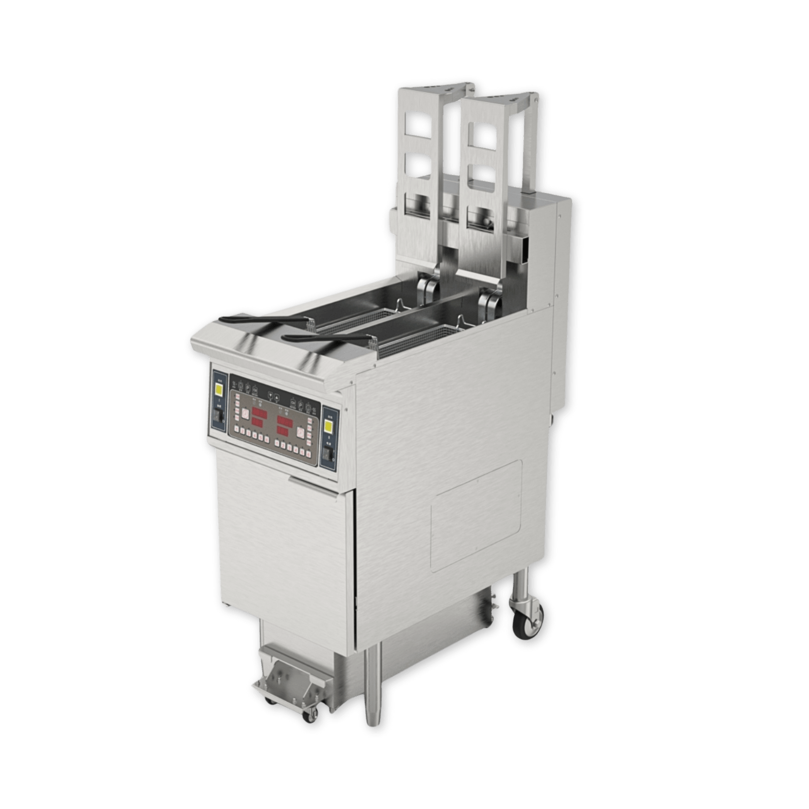 Auto Lift Dual Tank Split Pot Electric Deep Fryers with Oil Filtration System OFE - H213Dual Tank Open Deep Fryer