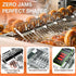 Zero jam elevated guide rails and smart digital control on the 6-row commercial automatic donut making machine
