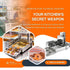 Gloved hand adding mini donuts made by Tenshine automatic donut robot fryer lbd-4