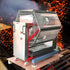 Heavy-duty stainless steel frame and casters of commercial chicken roaster