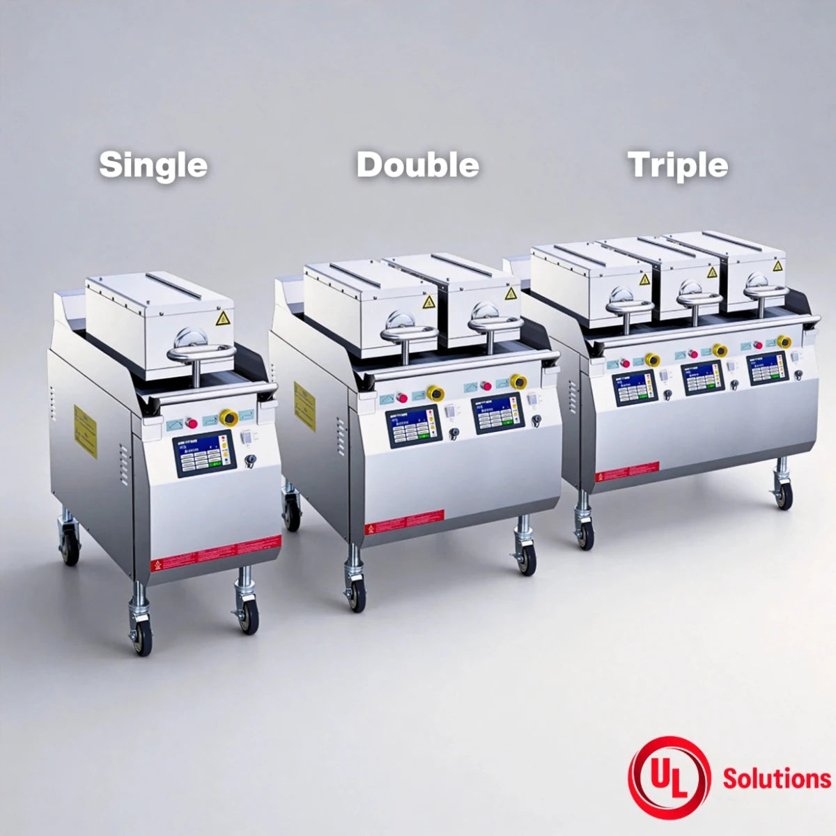 TS-CG series commercial burger grill machine models: single, double, and triple zone electric griddles.