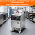 The TS-EP24 commercial chicken pressure fryer easily cooks up to four whole chickens per batch to maximize kitchen output.