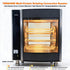 Commercial chicken rotisserie machine with 7 hanging baskets, 10.5kW reversible hot air and 3-phase hardwired power