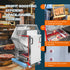 Commercial chicken rotisserie machine roasting up to 24 whole chickens, featuring high-quality gas nozzles and dual-layer gas control for efficient cooking.