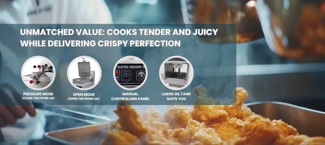 Additional technical data and parameter metrics for the TS-EP24 commercial deep fryer electric, ensuring absolute safety and 85KPa efficiency.