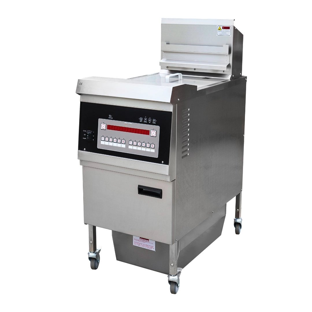 Right side profile of the heavy-duty TS-EF301 model from our commercial deep fryers collection.