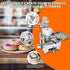 Core performance highlights of the commercial donut maker, showcasing its 12kW gas thermal power and instant heat recovery for continuous frying.