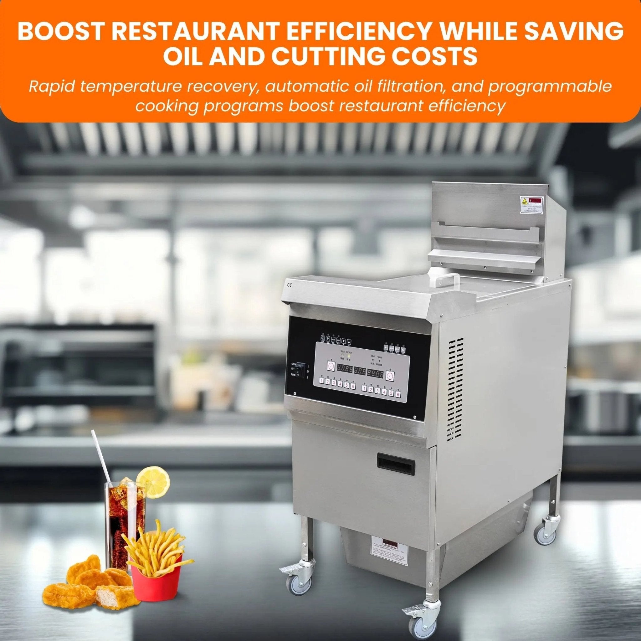 Commercial Electric Floor Open Deep Fryers OFE - 301Commercial Electric Floor Open Deep Fryers