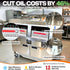 The Tenshine TS-EF322 commercial electric fryer with built-in filtration system, featuring independent vat control to extend oil life and cut costs by 46%.