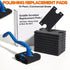 10-pack of heavy-duty, non-scratch polishing replacement pads for commercial contact grills.