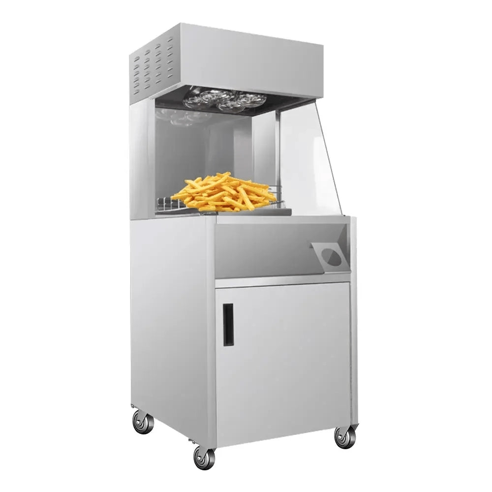 Tenshine FWC6 floor-standing commercial fryer dump station, acting as a reliable fry warming station to keep french fries crispy.