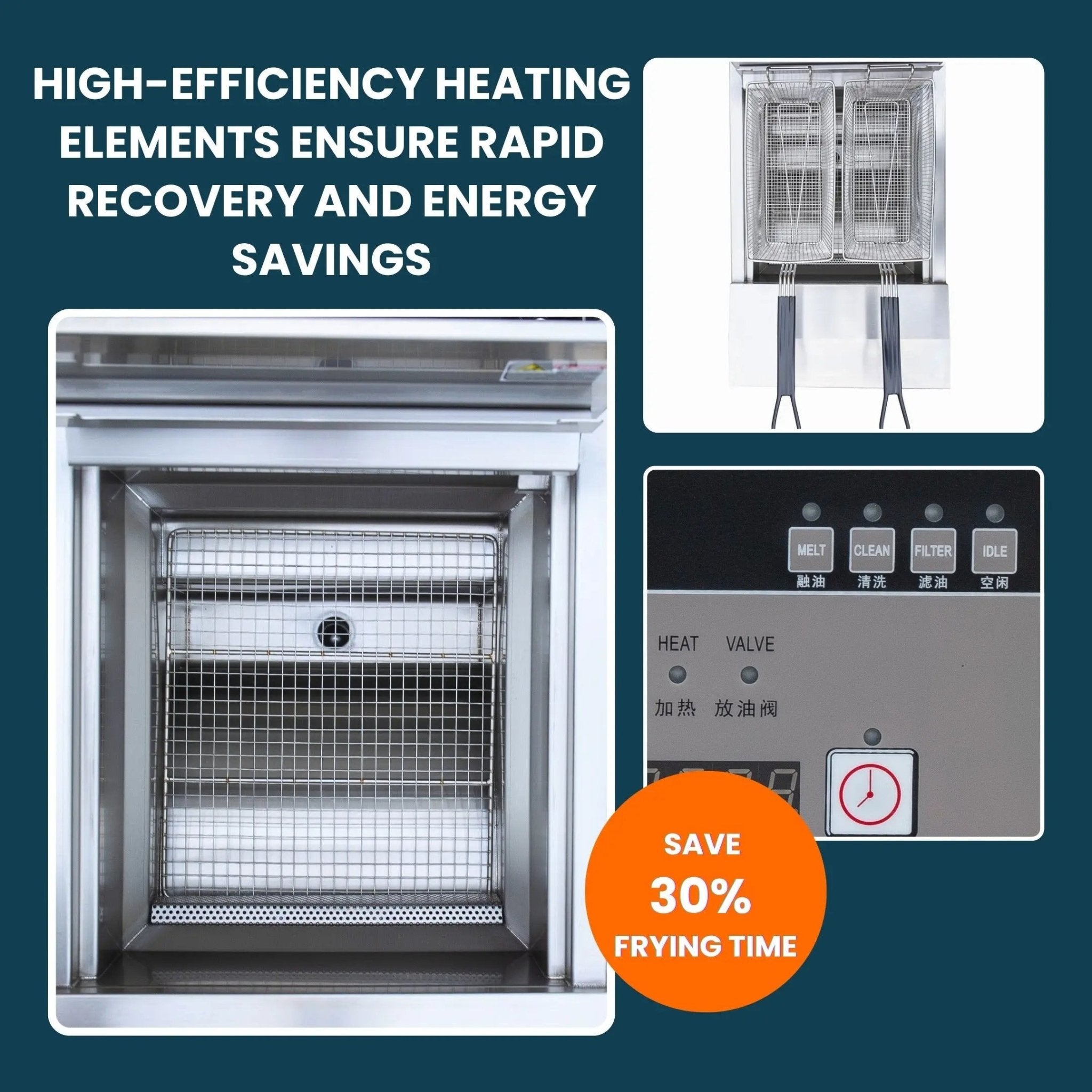 Commercial Gas Floor Open Deep Fryers OFG - 301Commercial Gas Floor Open Deep Fryers