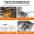 Four core features of the TS-GP600 commercial gas pressure fryer including high-efficiency burners.