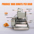 Component diagram of the LBD-4 commercial mini donut maker featuring a large hopper and digital controls