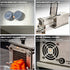 Commercial potato slicer safety features including auto-shutoff lid, water-resistant switches, and active thermal cooling.