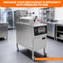 The 25L commercial pressure fryer cooking up to 3 whole chickens per batch for high-volume restaurants.