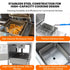 A four-grid detailed showcase of the premium 304 stainless steel construction used in the TS-EP24 commercial pressure fryer.