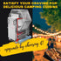 Detail of the heavy-duty electric motor and chain drive system that provides automatic rotation for the commercial rotisserie machine.