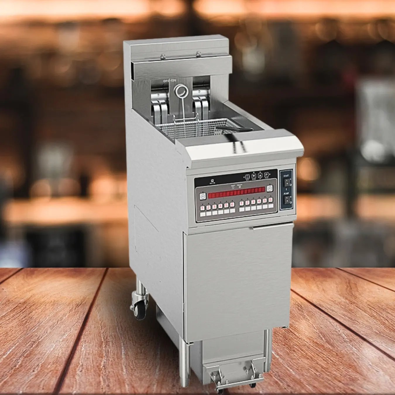 Commercial Single - Tank Electric Deep Fryer OFE - 126Commercial Electric Floor Open Deep Fryers