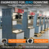Inside the factory: A row of commercial soft serve ice cream machines powered by twin 2.0HP Embraco/Tecumseh compressors and heavy-duty Mitsubishi motors.