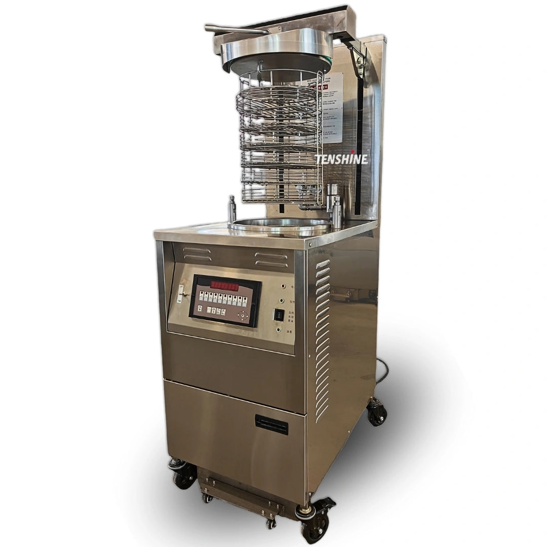 TENSHINE Commercial Auto-Lift Pressure Fryer Pressure Deep Fryer with Automatic Oil Filtration PFE-H1800