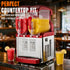 Space-saving 16.5 inch compact countertop footprint of the Tenshine dual slush machine.