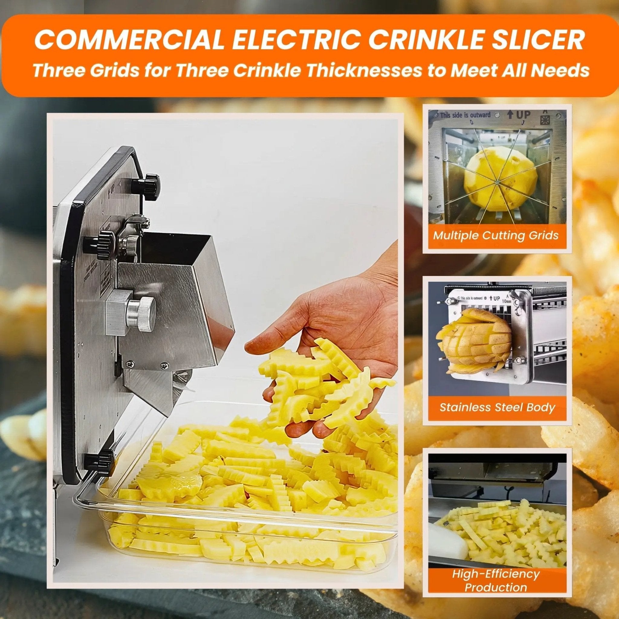 Crinkle - Cut French Fry Cutter TFS - K3Crinkle - Cut French Fry Cutter